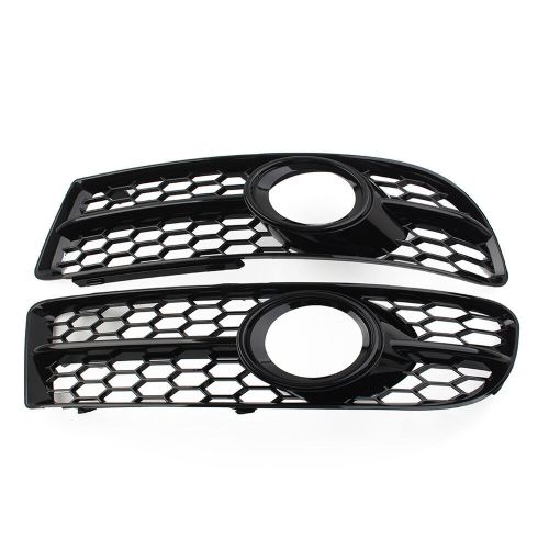 2x bumper honeycomb mesh fog light grille cover for audi a4 b7 s-line s4 05-08