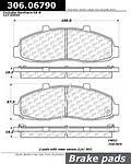 Centric parts 306.06790 front high performance pads