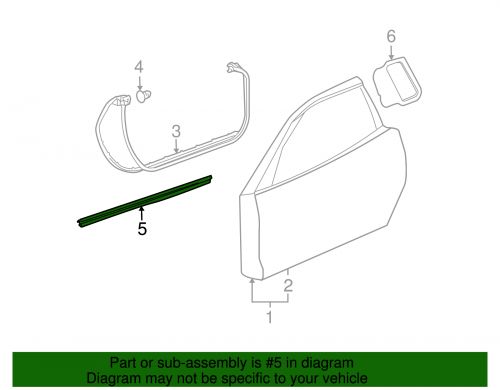 Genuine gm sealing strip asm-frt s/d wdo otr 20791101