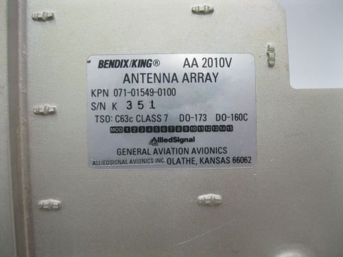 Bendix king antenna array pn: 071-01549-0100 aa-2010v