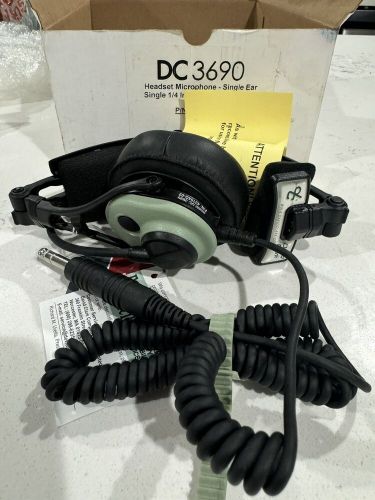 David clark model dc 3690 over-the-head, single ear style, passive noise headset