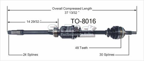 Sur track to-8016 cv half-shaft assembly-new cv axle shaft