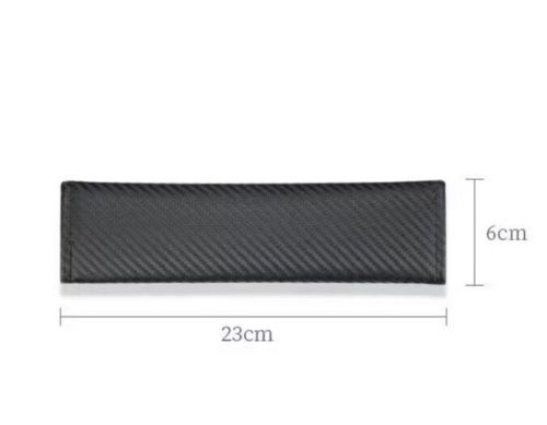 Ford - 2 x seat belt cover pads embroidered  carbon fibre look