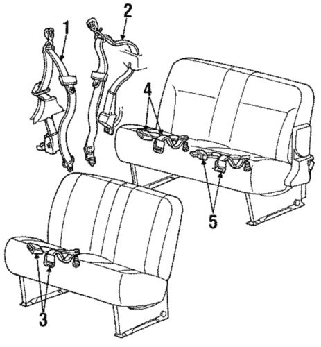 Genuine ford lap &amp; shoulder belt f68z-16611b68-d