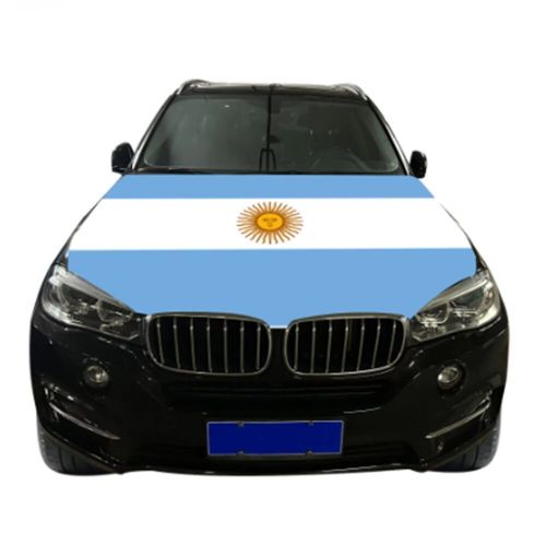 Argentina flag car hood cover universal size elastic polyester argentinas 4x5 ft