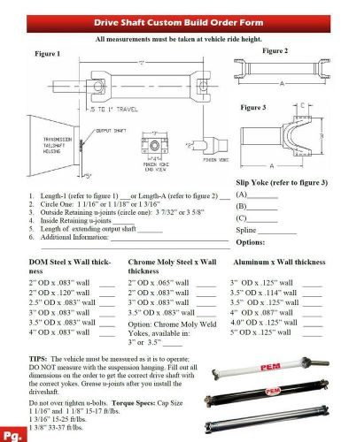 Steel dom drive shaft  3.5&#034; od with 1310 solid cross u-joints, up to 72&#034; c to c