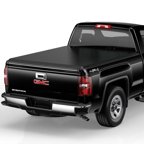 2014 gmc sierra black tonneau cover - hard folding 6'6" standard box 23139844