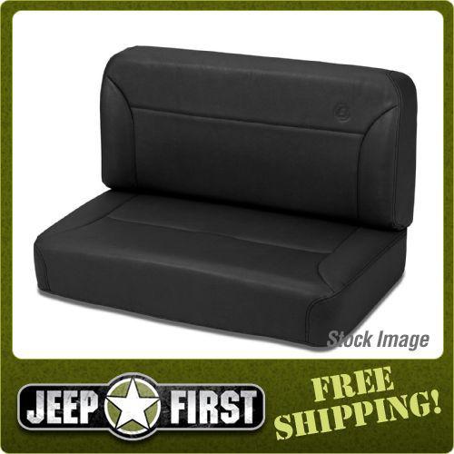 Bestop 39437-15 black denim trailmax ii fixed rear bench seat vinyl