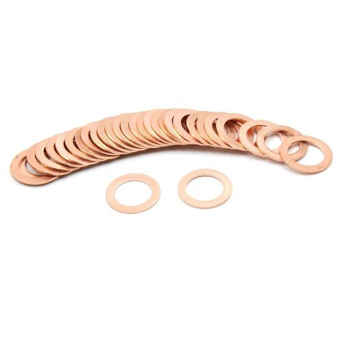 14mm inner dia copper crush flat washers car engine sealing gaskets rings 30pcs