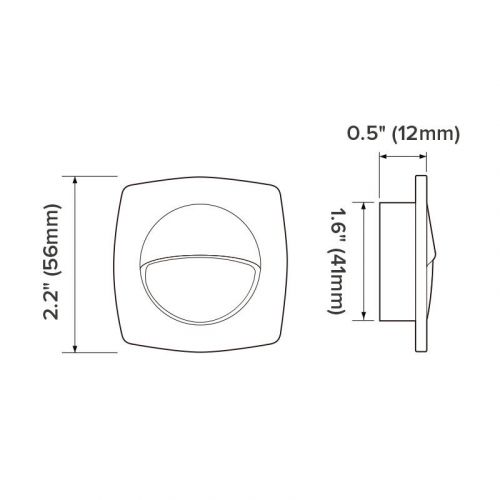 2*led 12v square courtesy lights boat marine rv auto stairstep walkway indicator