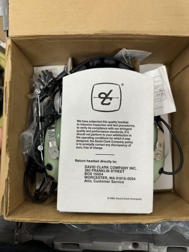 David clark h10-76 helicopter aviation headset new