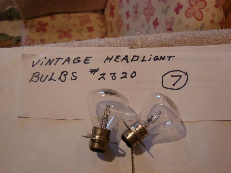 Vintage 1934-35 pontiac headlight bulbs #2320 -has 2 filaments 2 contacts 