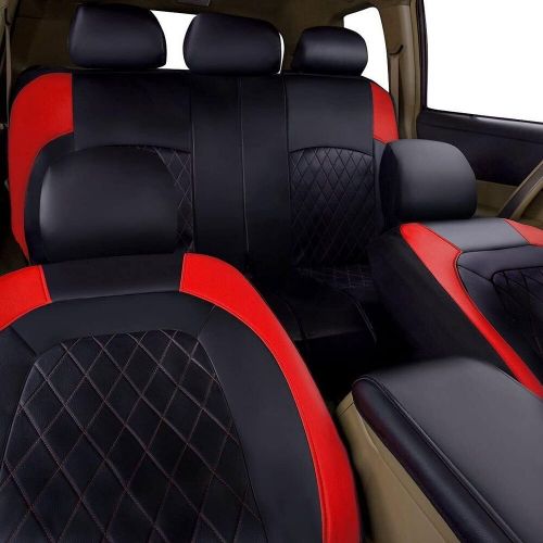 For toyota car seat covers front rear 5-seats protector pu leather full set