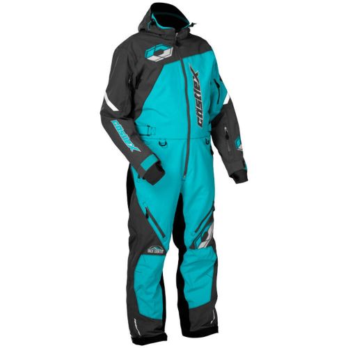 Castle x freedom (non-insulated) snowmobile monosuit - turquois/charcoal/silver