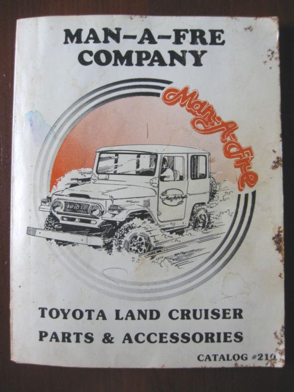 Vintage toyota land cruiser man-a-fre parts & accessories catalog #210