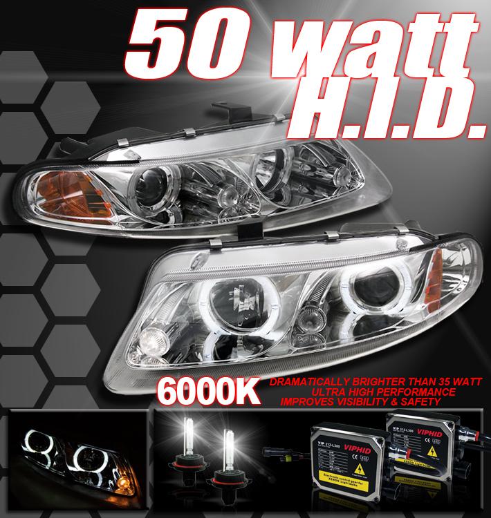 97-00 avenger sebring halo projector headlights+50w hid