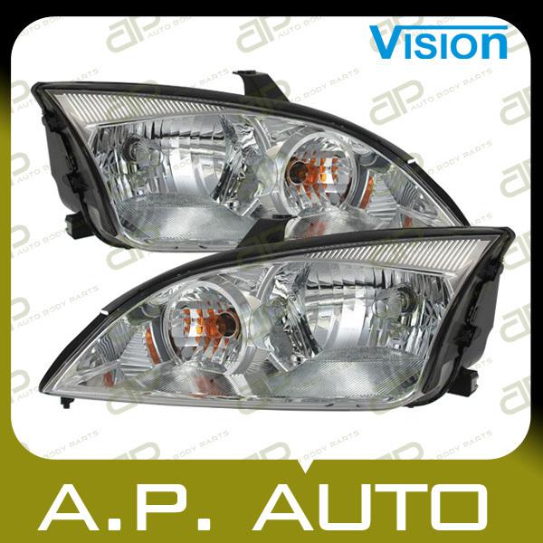 Pair head light lamp assembly 05-07 ford focus 2dr 4dr 5dr zx3 zx4 zx5 se lh+rh