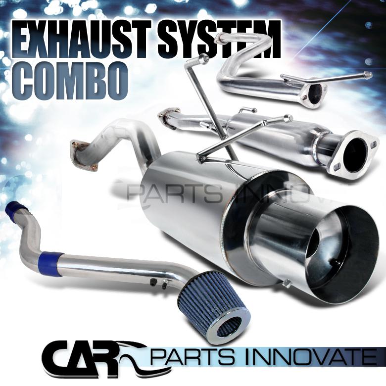 96-98 civic ex 1.6l l4 cold air intake system+turbine filter+catback exhaust