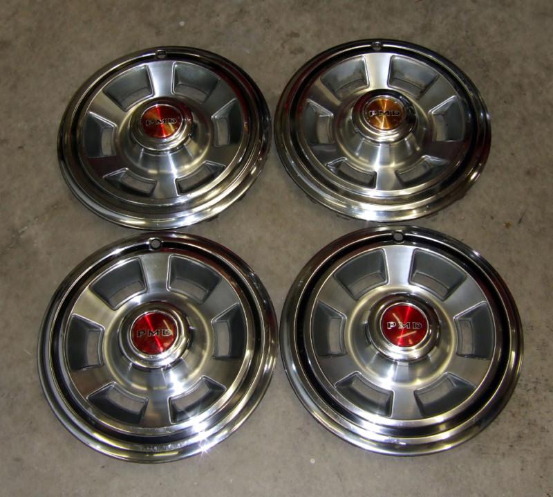1969-70 pontiac gto firebird lemans grand prix hubcaps wheel covers gm 14"