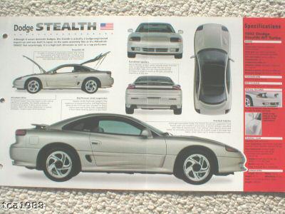 Dodge stealth turbo imp brochure: 1991,1992,1993,.......