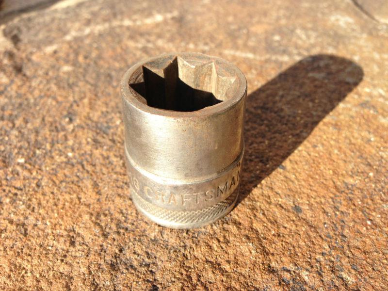 Vintage craftsman be 11/16" socket 8pt 1/2" drive