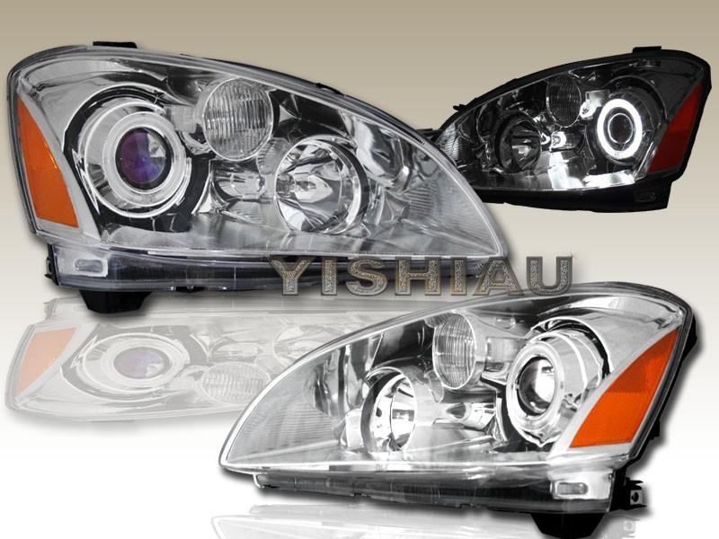 02-04 altima ccfl halo projector headlights front lamp