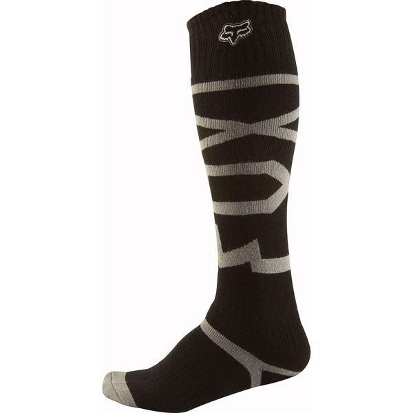 Black/grey l fox racing fri thick socks