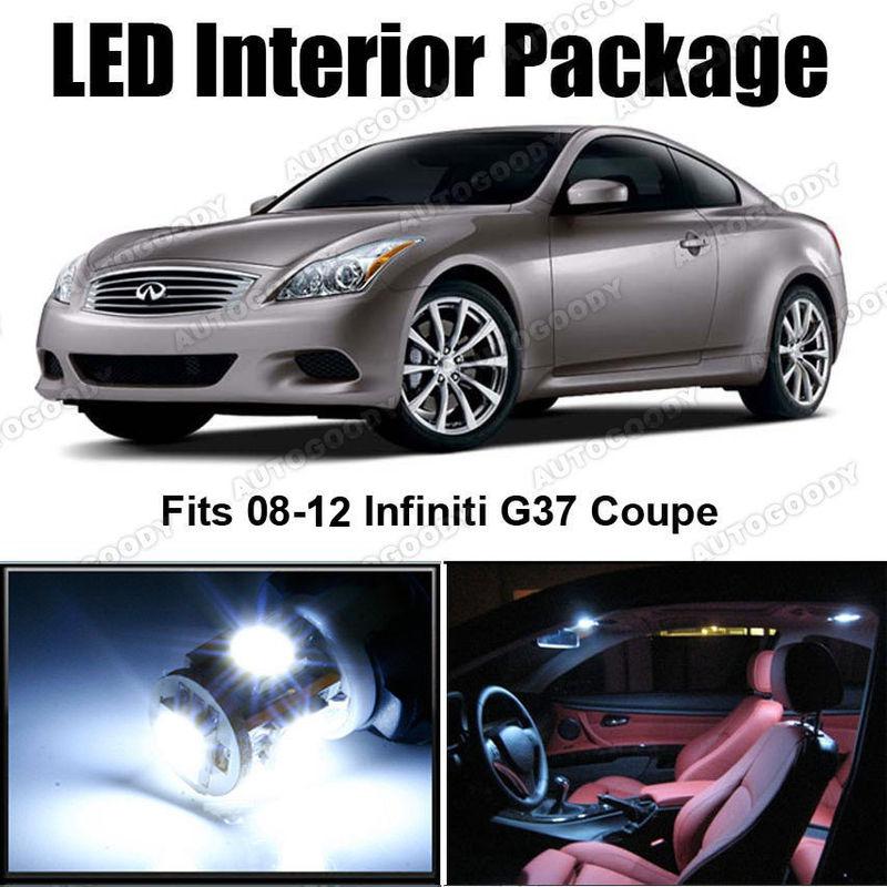 7 x white led lights interior package kit for infiniti g37