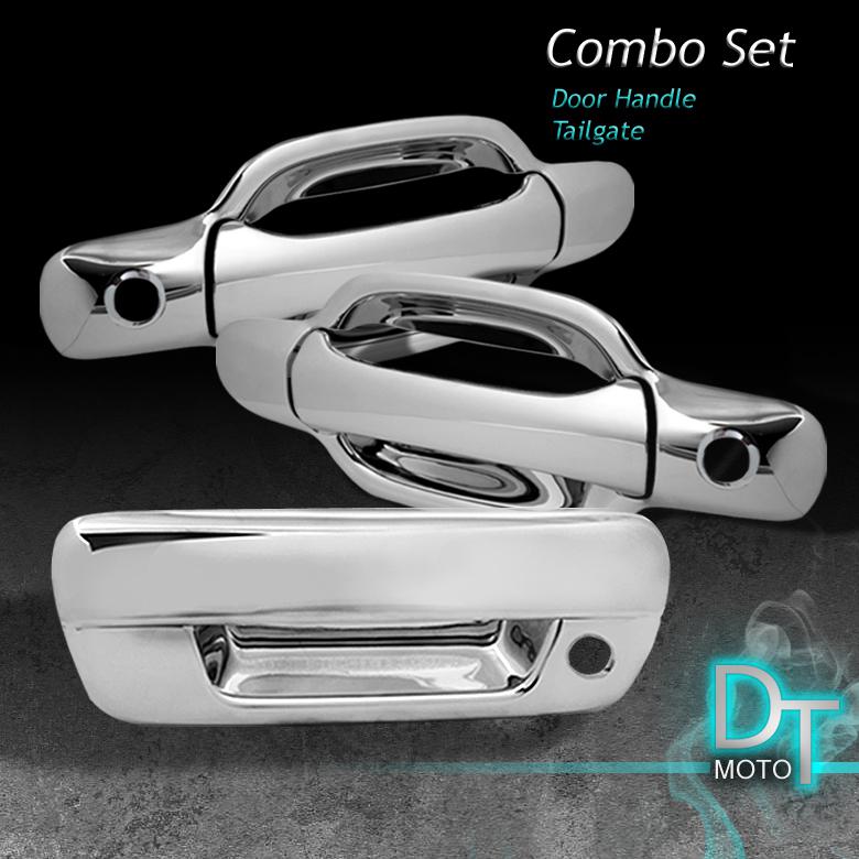 04-11 colorado/canyon 2dr chrome tailgate+door handle covers w/passenger keyhole