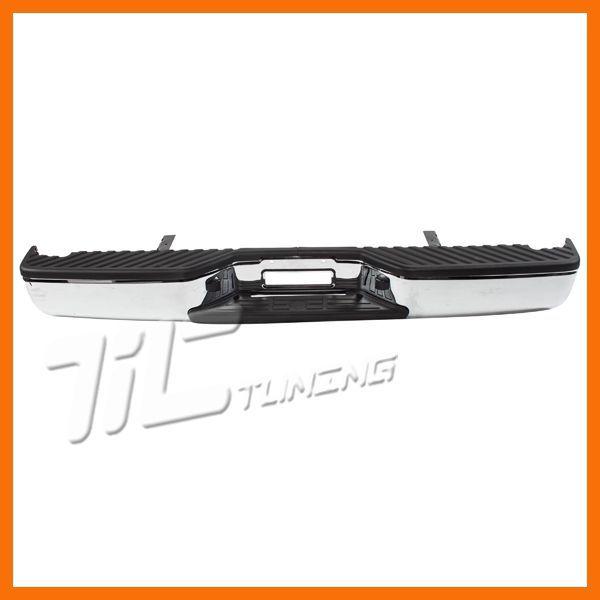 04-10 titan rear chrome pad step bumper black bracket lic lamp boltface bar new