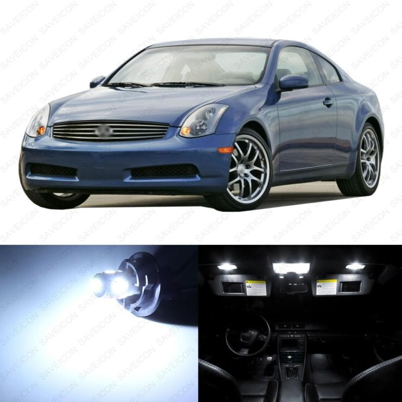 9 x xenon white led interior light package for 2003 - 2006 infiniti g35