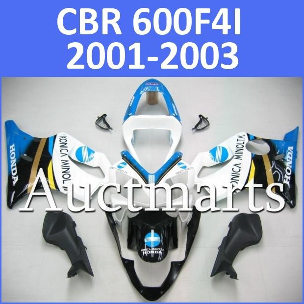 Fit honda 01 02 03 cbr 600f f4i 2001 2002 2003 fairing kit abs plastics c25 d10