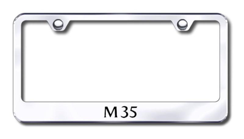 Infiniti m35  engraved chrome license plate frame made in usa genuine