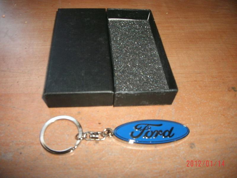 Ford mustang thunderbird fairlane falcon torino galaxie oval logo keychain 2 1/2