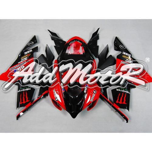 For zx-10r 04 05 zx 10r injection molded fairing red black 1431s