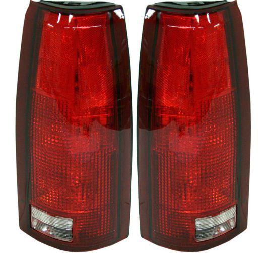 Chevy gmc truck rear taillight taillamp brake light lamp left & right pair set