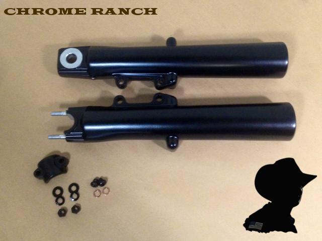 Harley matte black powder coat touring fork slider legs 2000-2013