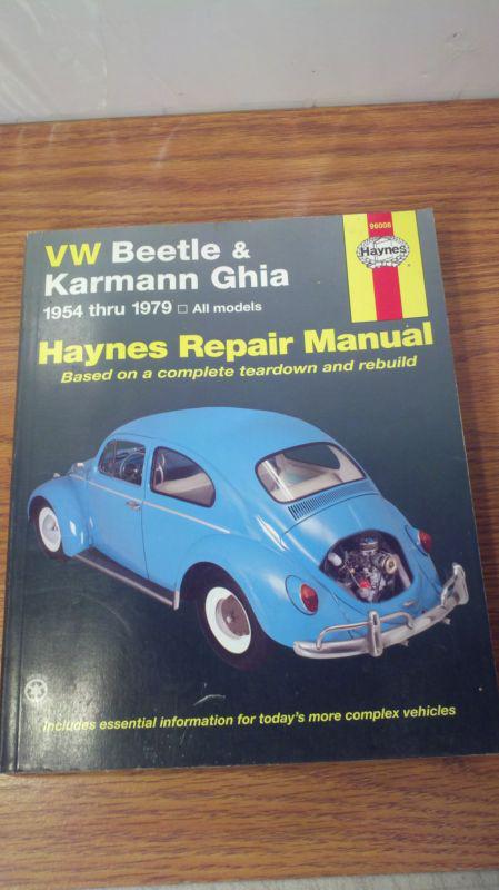 1954-1979 vw beetle  karmann ghia all models haynes 96008 vtg bug repair manual