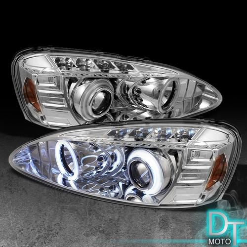 04-08 pontiac grand prix ccfl halo projector led headlights lamps left+right