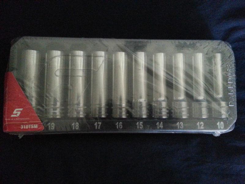 New snapon tools 310tsm socket set 6 pt 10 pc metric deep