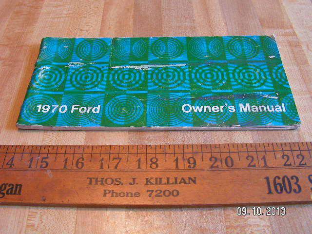 1970 ford original owner's / owners manual / galaxie / custom / ltd / wagon