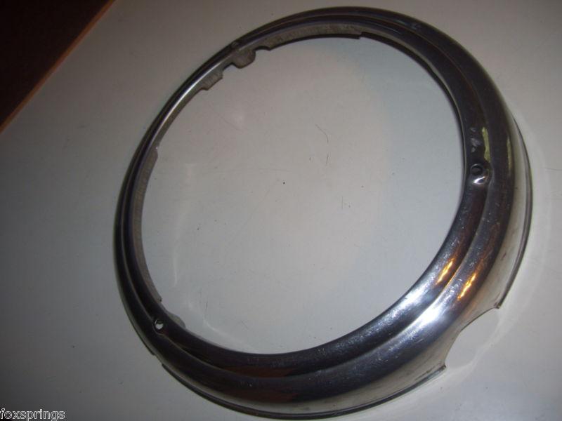 1946 1947 1948 plymouth left headlight bezel - mopar - stainless    -    pl53