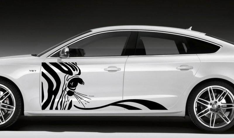 Car vinyl side graphics decals sticker animals zebra d2095