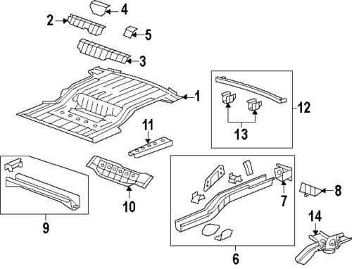 Gmc 25913668 genuine oem factory original floor extn