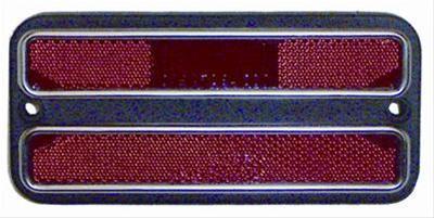 Goodmark side marker light lens replacement red with chrome trim chevy gmc ea