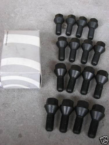 Bmw lug bolt & locks set z3 1.9 2.3 2.5 2.8 3.0 z4 m coupe roadster e36 318ti m3