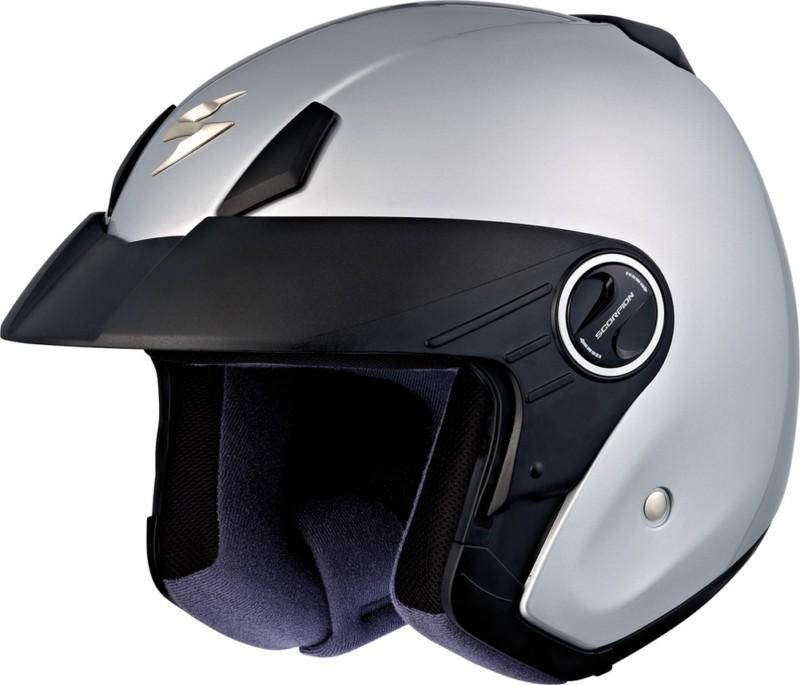 Scorpion exo-250 3/4 street helmet - solid light siver - 2xl