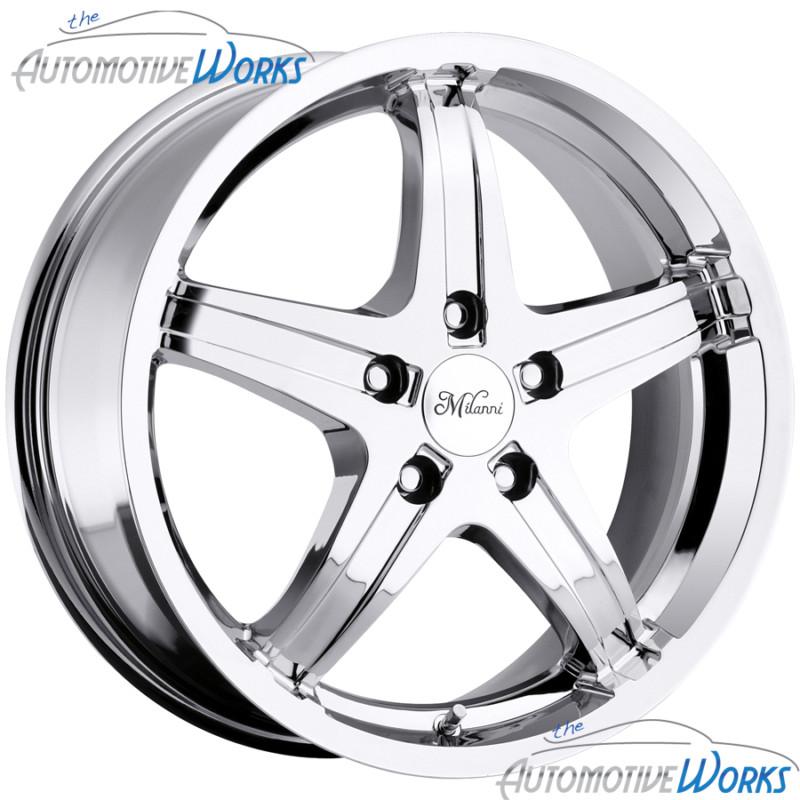 15x6.5 milanni kool whip 5 5x100 +38mm chrome wheels rims inch 15"