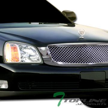 Chrome luxury style mesh front hood bumper grill grille 00-05 cadillac deville