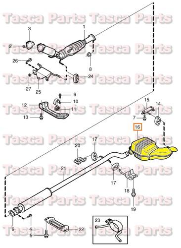 Brand new oem exhaust system rear muffler 2001-2009 volvo s60 #9492907